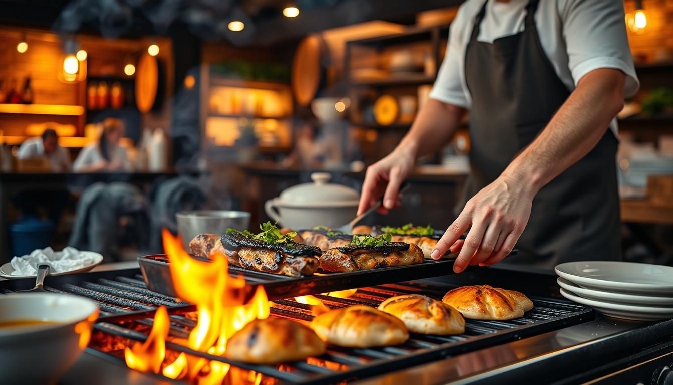 Quick weeknight dinner prepared in a home kitchen